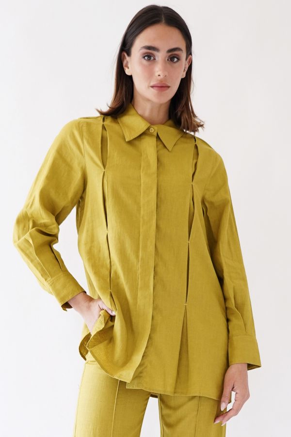 Yellow linen shirt
