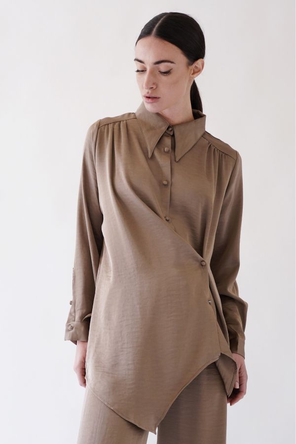 Beige multi-way shirt