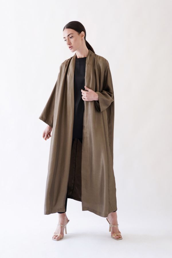 Brown long cardigan