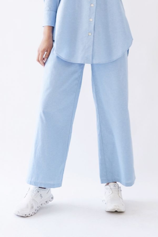 Light blue linen trousers