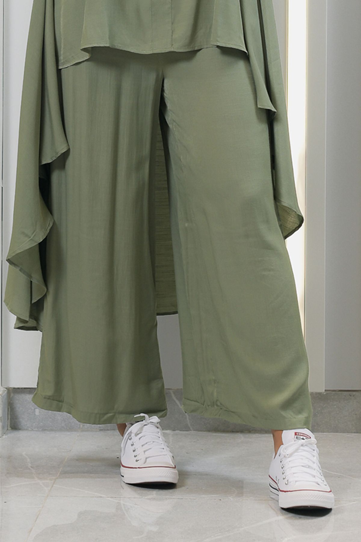 Womens Wide Leg Pants Dressy High Waist Palazzo Outfits Long Straight Loose  Lounge Pants Fashion Dressy Baggy Pants Army Green at Amazon Women's  Clothing store