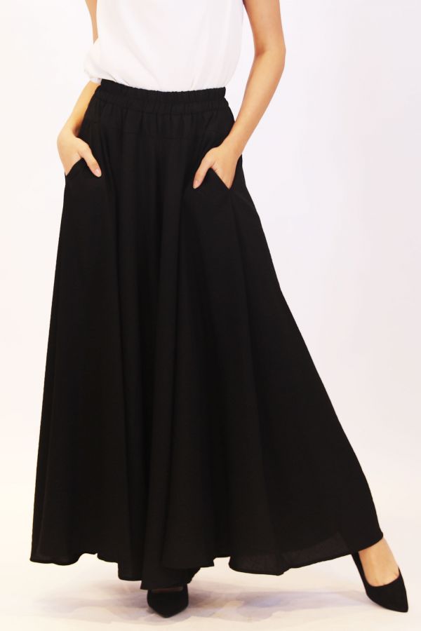 Lady Linen Skirt Like Pants Fairy Wide Leg Loose Trouser Gypsy Hippie  Casual Fit | eBay