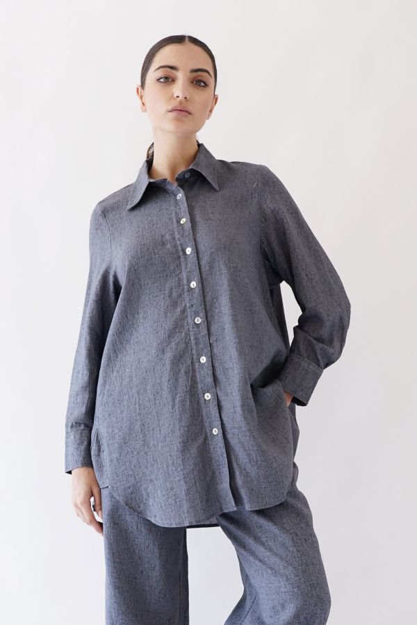 Dark grey linen shirt