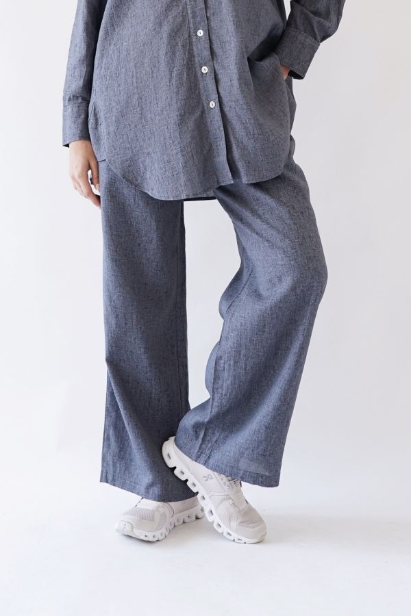 Dark grey linen trousers