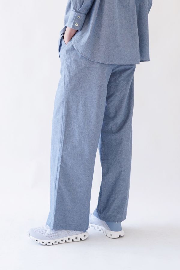 Dark blue linen trousers