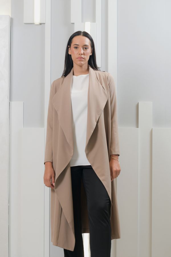 Beige long jacket