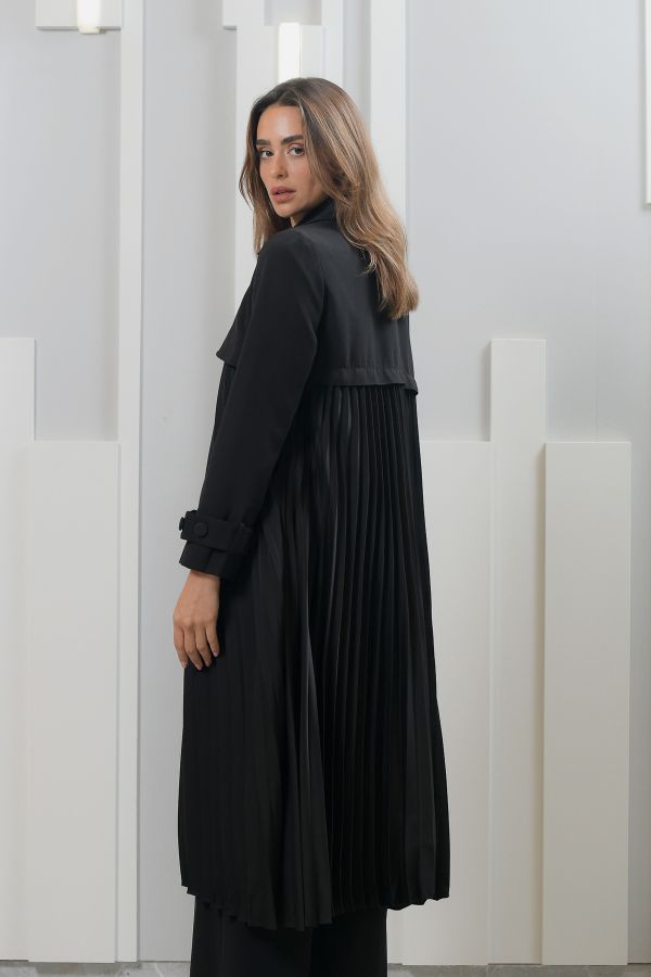 Black pleated jacket